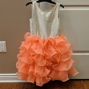 H & M Champagne and bright Coral dress